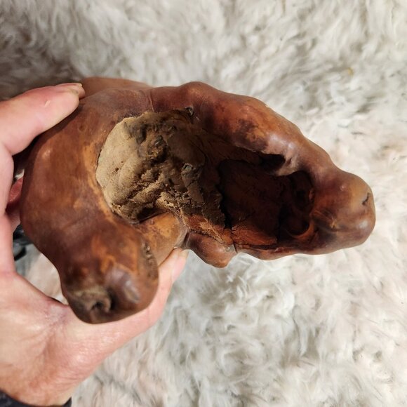 Vintage Rustic Primitive Unique Hand-Carved Wooden Root Vase - Picture 4 of 5